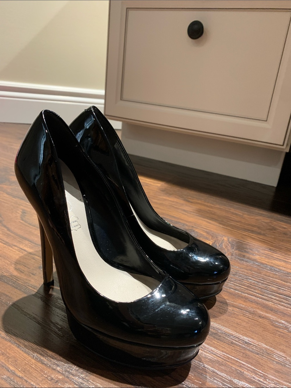 ALDO Black Patent Platform High Heel Pumps - Women